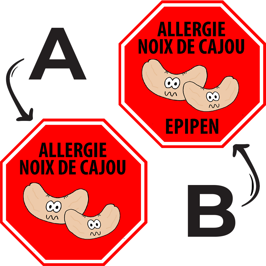Étiquettes allergie