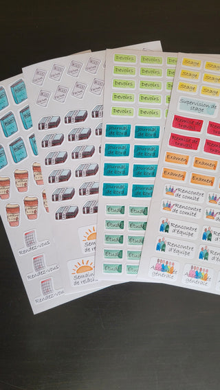 Student planner sticker