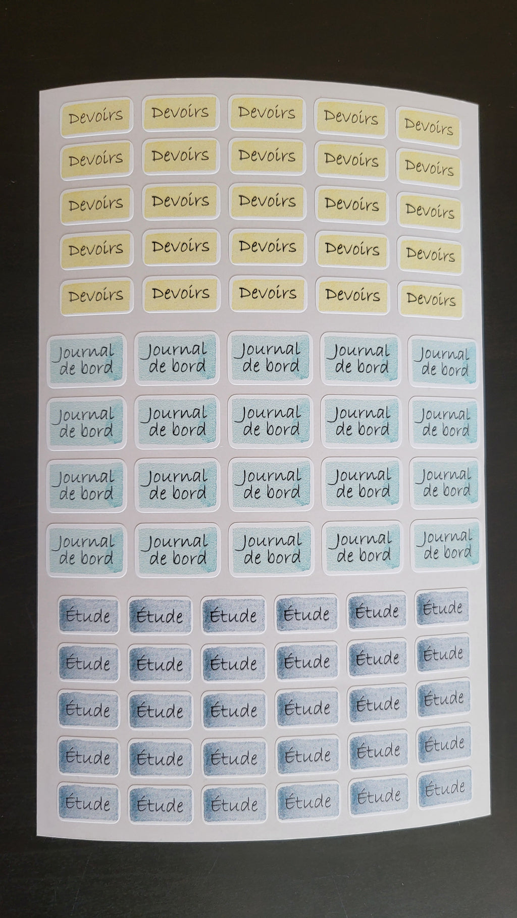 Student planner sticker