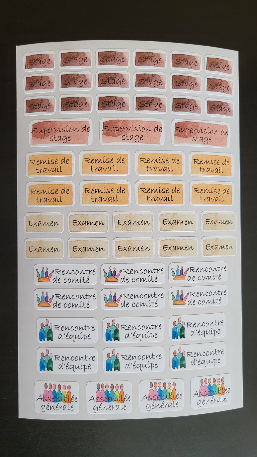 Student planner sticker