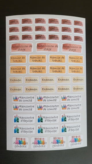 Student planner sticker