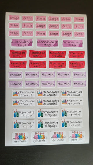 Student planner sticker