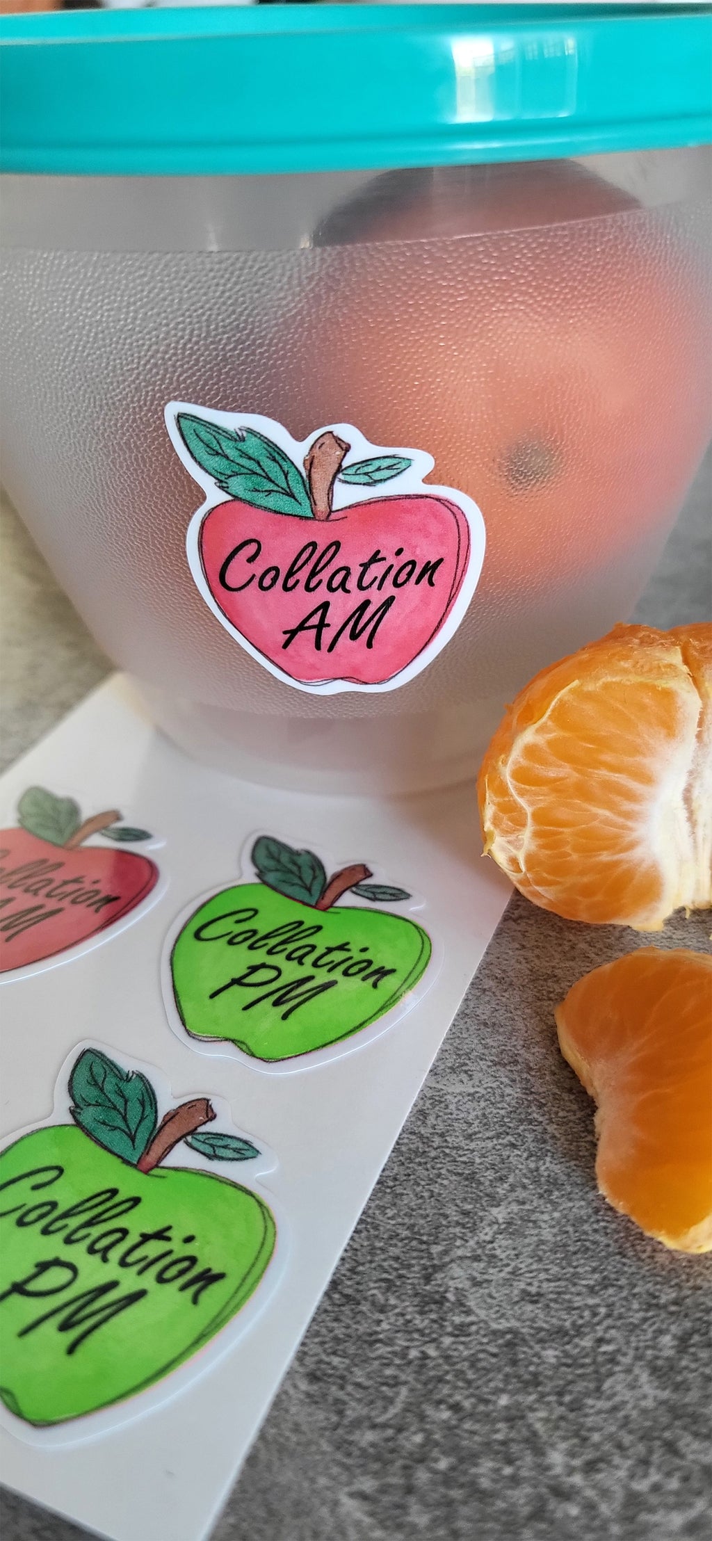 AM/PM snack sticker