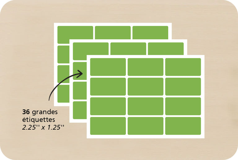Quantité d'étiquettes
