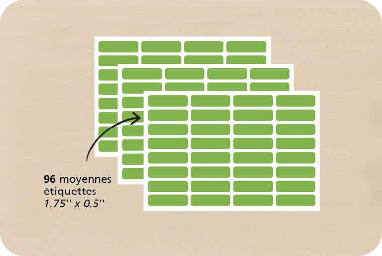 Quantité d'étiquettes