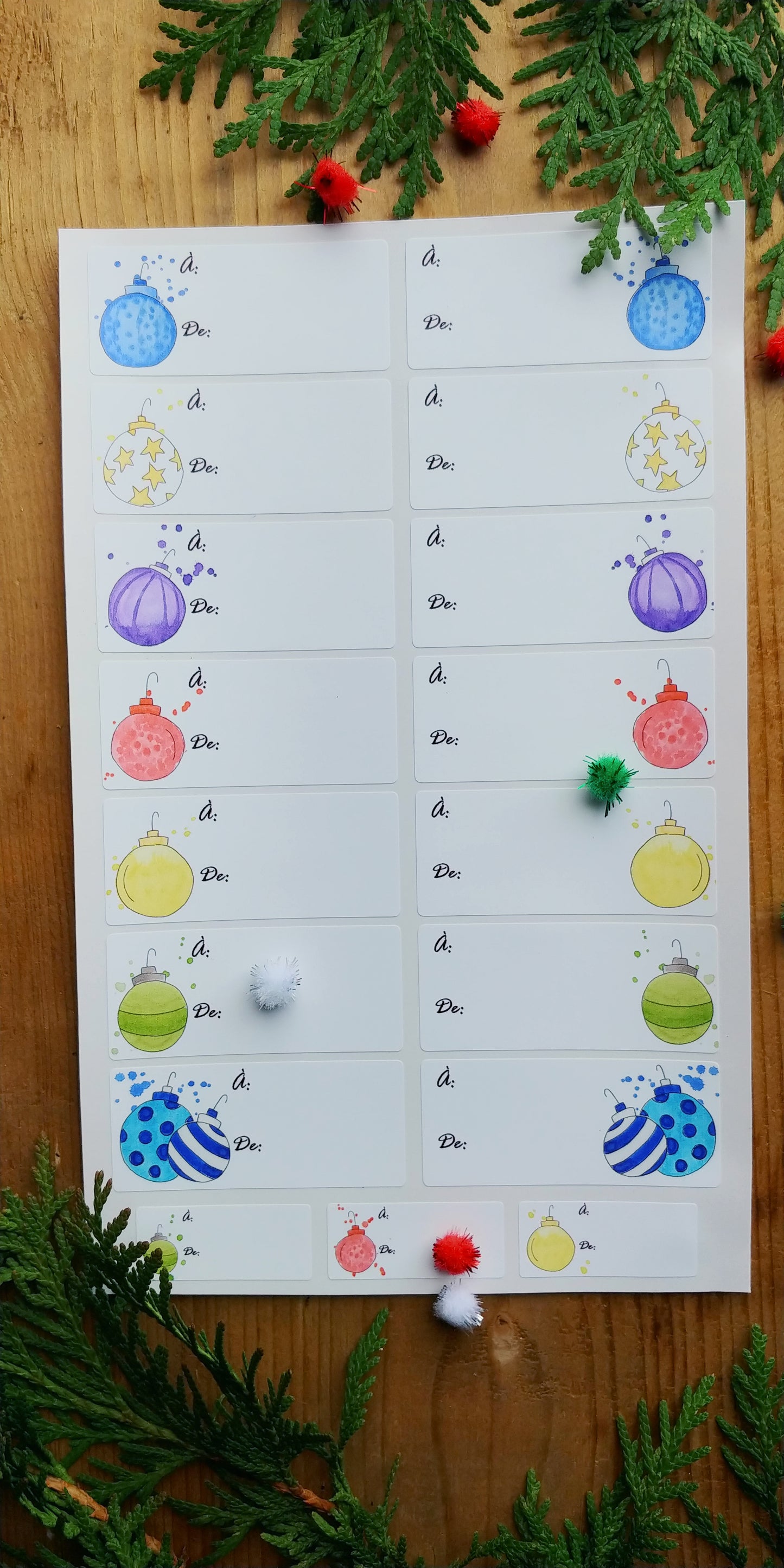 Christmas stickers