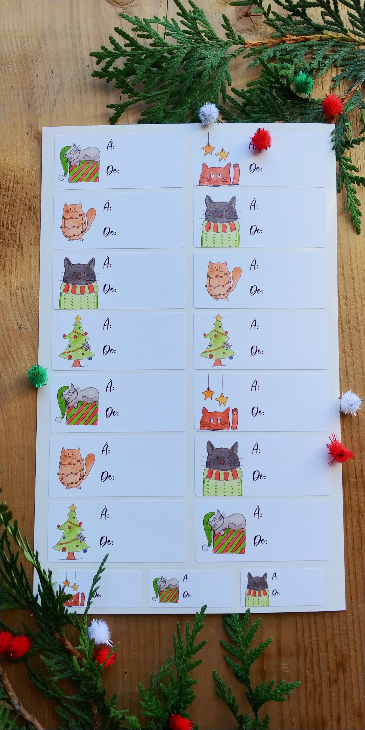 Christmas stickers